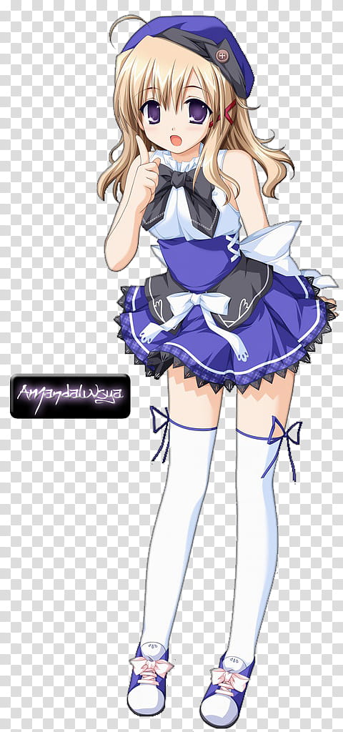 cute anime girl woman in blue and white dress anime character png clipartsky white dress anime character png